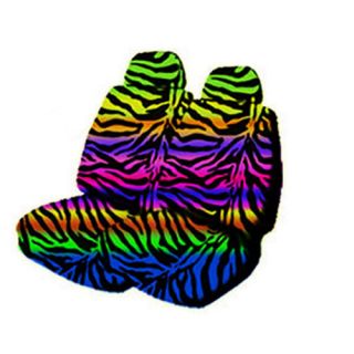   Animal Tiger Print Low Back Front Bucket Car Seat Covers Set