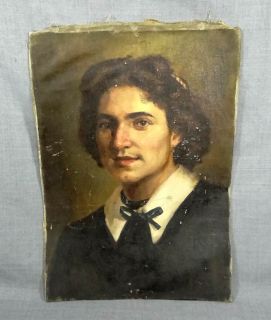 1910s Imperial Russian Russia Young Noble Man Bust Portrait Oil 