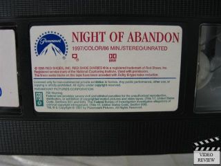 Night of Abandon VHS David Duchovny Erika Anderson