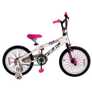 Avigo 18 inch BMX Girls Pink Bike w Training Wheels