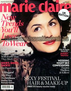 UK Marie Claire 8 11 Audrey Tautou August 2011 New
