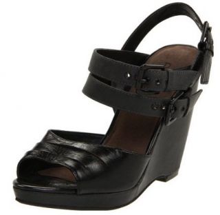 Auri Cecelia $175 Black Leather Slingback Heels Sandals Shoes New 39 9 