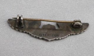 WWII Sterling US Army Air Corp Glider Pilot G Wings Pin