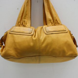 Makowsky Mustard Genuine Leather Handbag