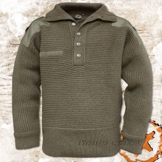 Austrian Army Jumper 100 Wool Alpine Military Mountain Sweater Olive s 