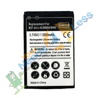   Extended Battery Motorola Atrix 4G MB860 Back Cover Charger