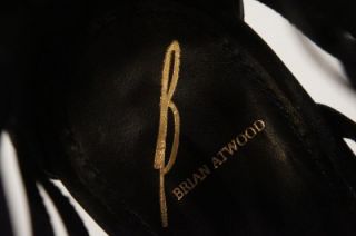 Brian Atwood Clio Black Sandals Platform Shoes 7 $400