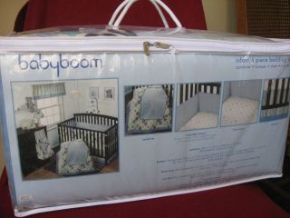 Baby Boom Mosaic Boy 4 Piece Crib Bedding Set. New With Tags.