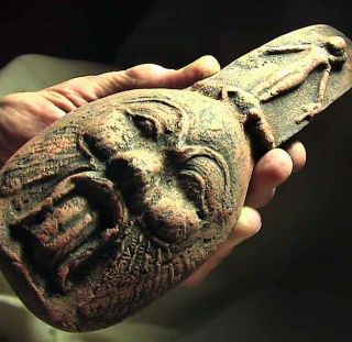 BES EGYPTIAN PROTECTION DEMON Votive Figurine Stone Statue ancient 
