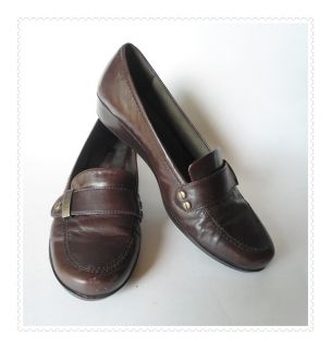 Liz Co Liz Claiborne Brown Leather Loafers Flats Womens Shoe Size 7 