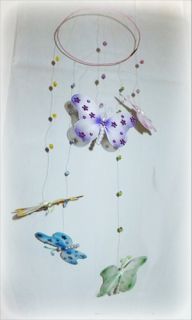 multicolored butterfly baby crib mobile