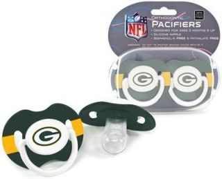   Packers Pacifiers 2 Pack Set Infant Baby Fanatic BPA Free NFL