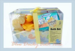 Rubber Ducky Duck Baby Shower Gift Basket Bath Set