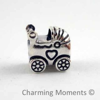 New Authentic Pandora Silver Charm Baby Carriage 790346 Bead
