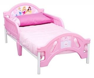   Princess Toddler Bed Frame Girls Pink Childs Size w/ Safety Rails Crib