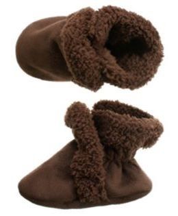   Monkey Brown Sherpa Infant Baby Crib Shoes Bootie Boots