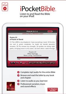 Pocketbible New Living Translation NLT Bible DVD iPod