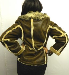 Baby Phat Faux Fur Suade Goth Elegant Sexy Coat Jacket 4X