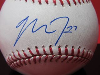 MIKE TROUT SIGNED AUTOGRAPH BASEBALL MLB AUTHENTICATED 181079 EK