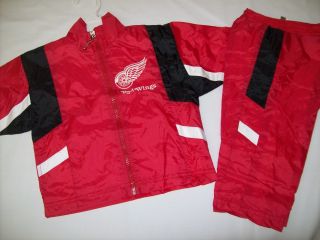 Detroit Red Wings Mighty Mac Baby Windsuit Jacket and Pants Sz 24 
