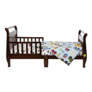  Toddler Dream on Me Sleigh Toddler Bed Espresso Finish Safety Rails