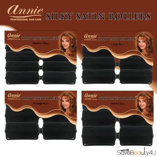 Annie Professional Hair Care Black Silky Satin Rollers