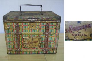 1904 Judaica Krahmalnikov Biscuit Tin Lunch Box Odessa