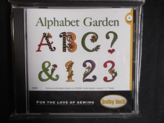 Babylock Embroidery Machine Design CD Alphabet Garden