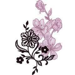 Brother Babylock Embroidery Machine Card Lace Blooms