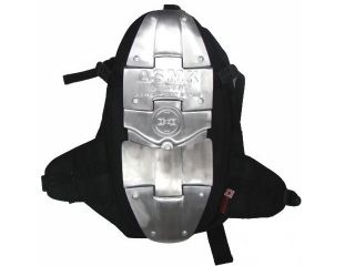 Motorcycle Aluminum Armor Backpack Back Pack Spine Protector Black 