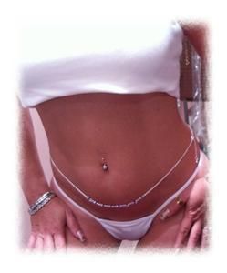 Back Front Pearl Swirl Silver SP Body Belly Chain