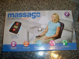 BACK MASSAGE CUSHION WITH SOOTHING HEAT **** NEW *****