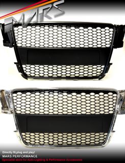 Audi A5 8T RS5 RS Honey com Style Matt Black Front Grille Grill 08 09 