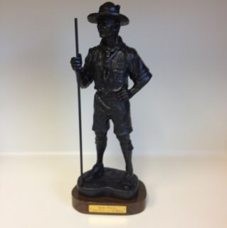 Baden Powell Statue 14 inch Eagle Boy Scout Wood Badge