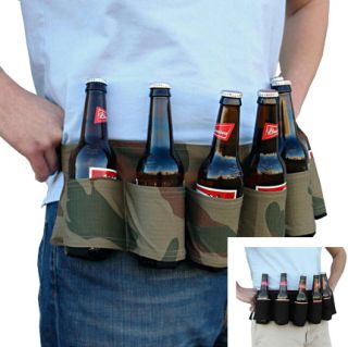 GearXS Party Beer Soda Can Belt 6 Pack Holster Great for Beer Lovers 