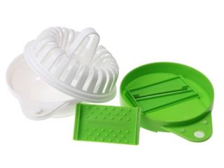 New Microwave Potato Chip Maker Healthy Cooker Bake Mold Green Cover 