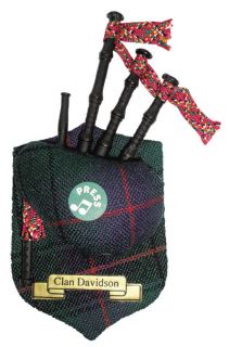   Gift Scotland Tartan Musical Clan Magnet Bagpipes Davidson