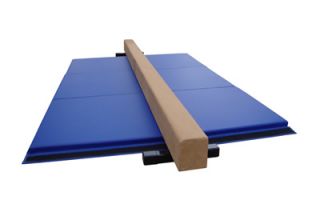 8ft tan suede balance beam 6ft blue folding mat