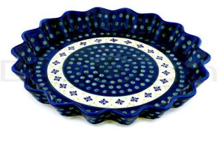 bakeware baking accessories polish pottery stoneware pie dish fluted 