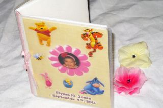 Baby Girl Winnie The Pooh Custom Personalized Photo Album Handmade 