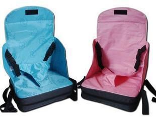 On The Go Baby Portable Booster Seat High Chair 5 Straps Foldable Easy 