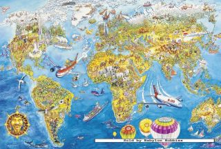 picture of Schmidt 200 pieces jigsaw puzzle World Map (55440)