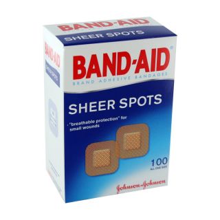300 Band Aid Adhesive Bandages Sheer Spots All One Size