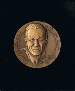 Disney Cast Member Walt Award 100 Years of Magic Holiday Medallion 