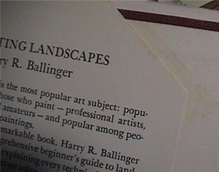 1965 1st Ed Painting Landscapes Harry Ballinger HCDJ VG