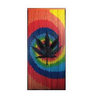 Leaf Tie Dye Spiral Door Bamboo Curtain 2074