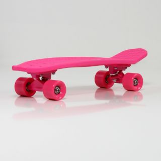 Rekon Banana Board Cruiser Complete Skateboard in Neon Pink 23 5 x 6 5 