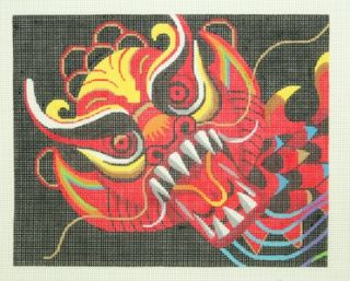 Lee Leigh Design Dragon Exclusive Handpainted HP Needlepoint Canvas BF 