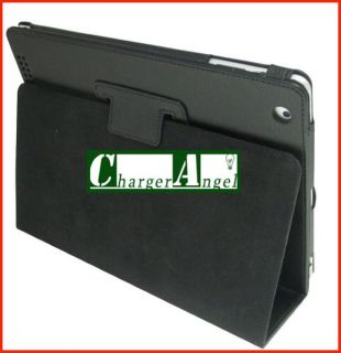 Black Slim Leather Folding Case Cover for Apple iPad 2