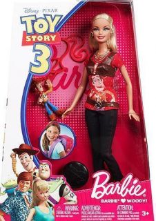 Toy Story 3 Blonde Barbie Heart Loves Woody Disney Pixar Movie Doll 